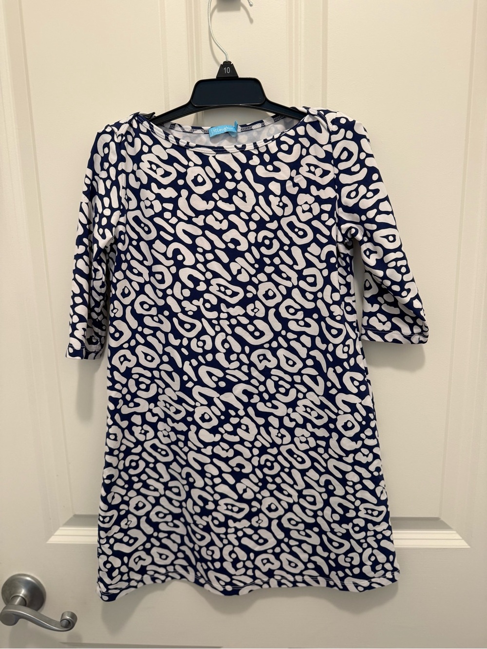 J.McLaughlin Navy & White Printed Top